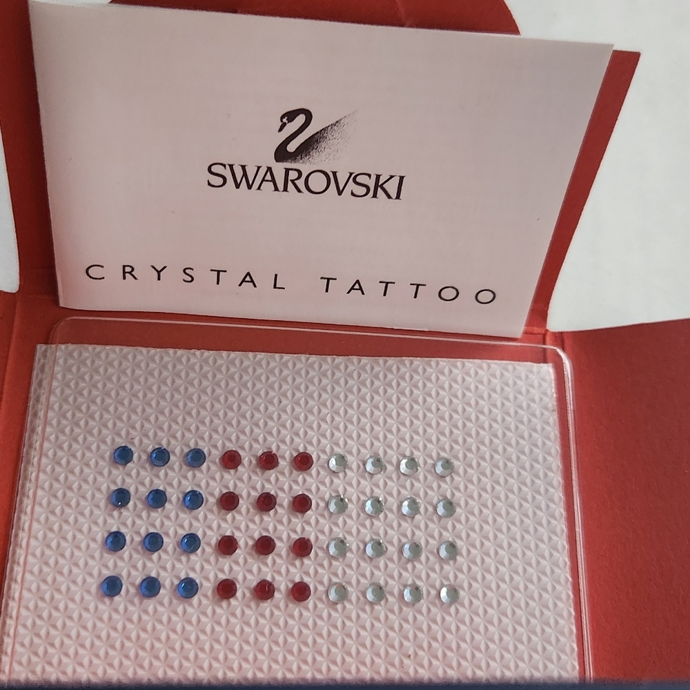 Swarovski Crystal Tattoo - USA 🇺🇸 Flag